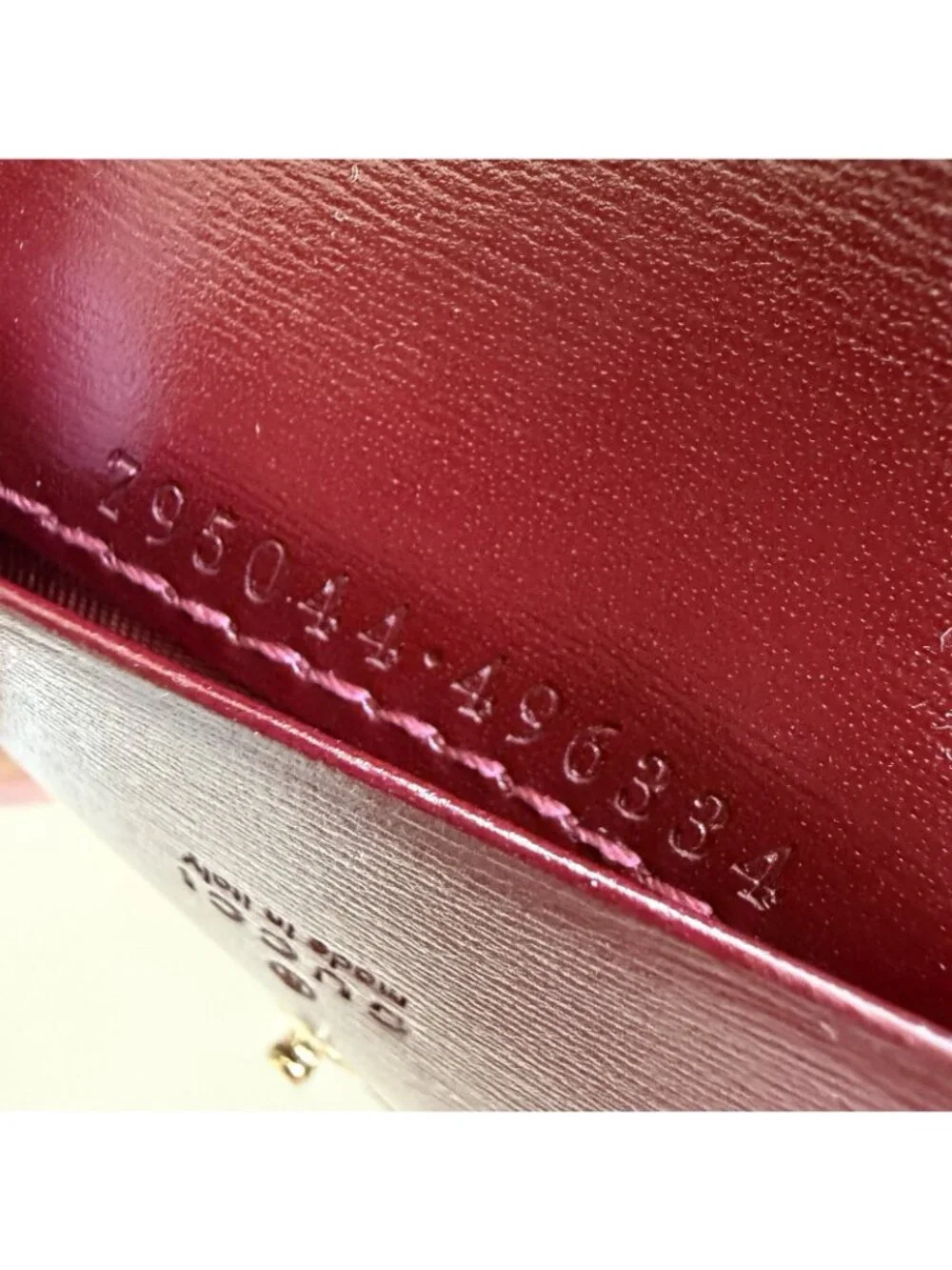 NEW Gucci Card Case Wallet GG Shadow Print Dark Red 795044 FADM0 6242 - Picture 5 of 8